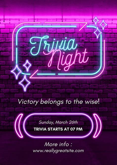 Free and customizable trivia night templates .
